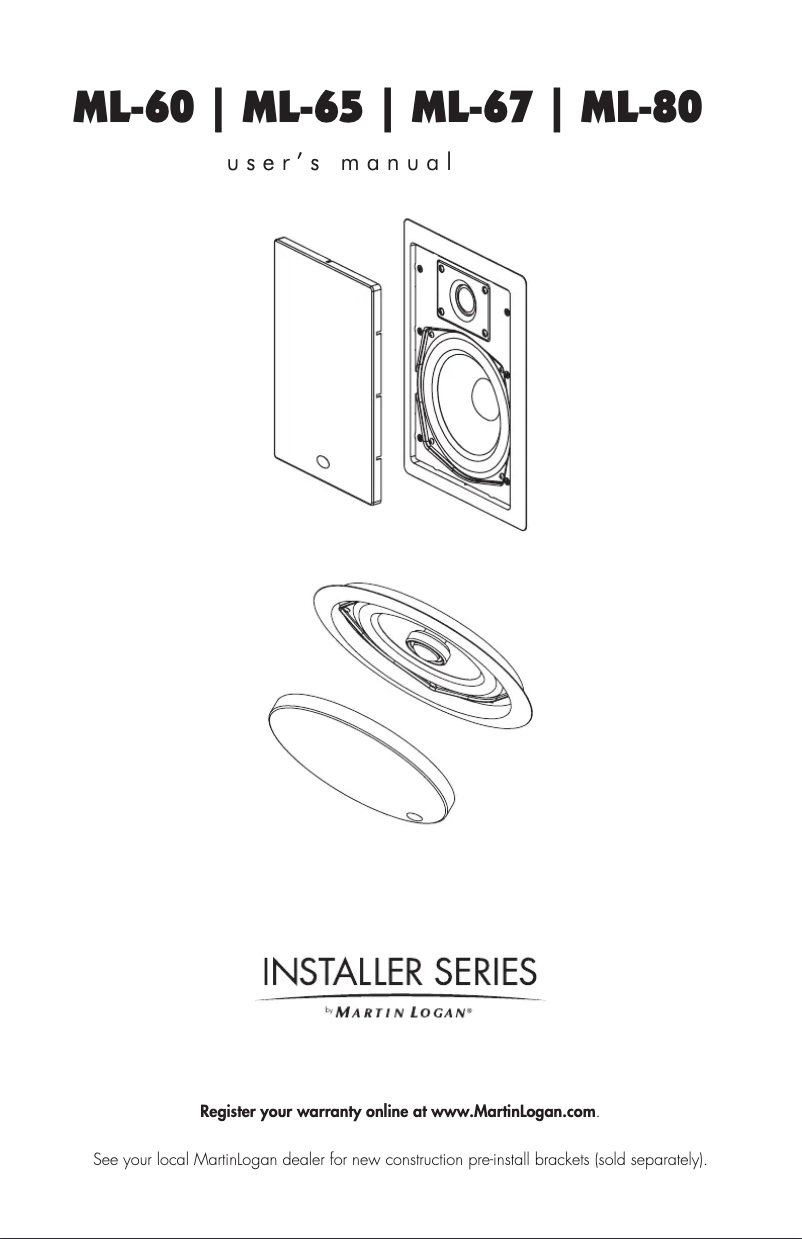 Página 1 del manual Manual de usuario Martin Logan ML-80