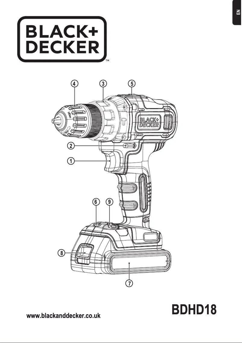 Image de la première page du manuel de l'appareil BDHD18