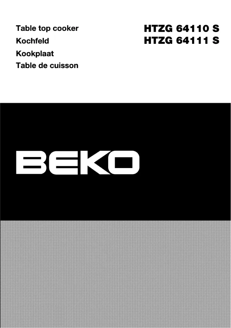 Page n°1 - Manuel utilisateur Beko HTZG 64110