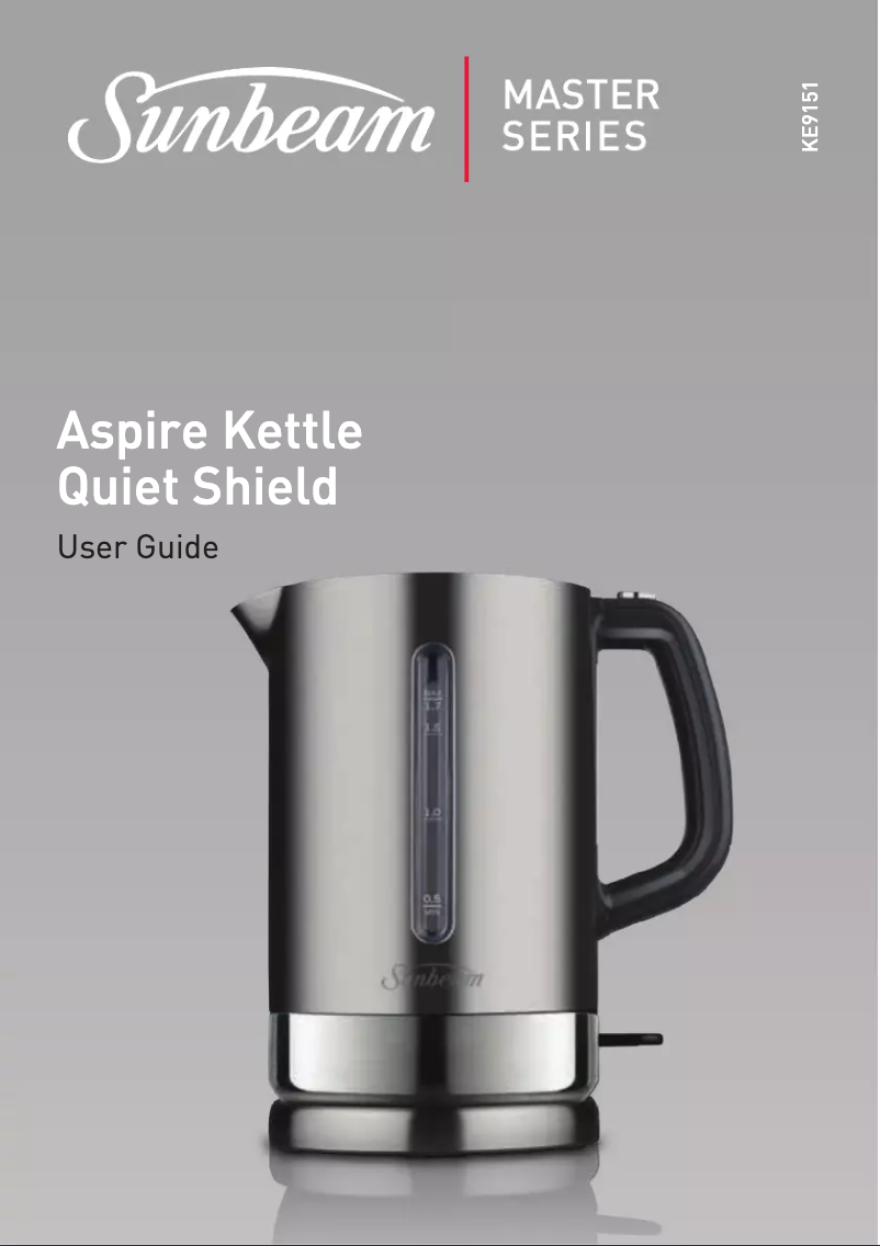 Image de la première page du manuel de l'appareil Aspire Quiet Shield KE9151