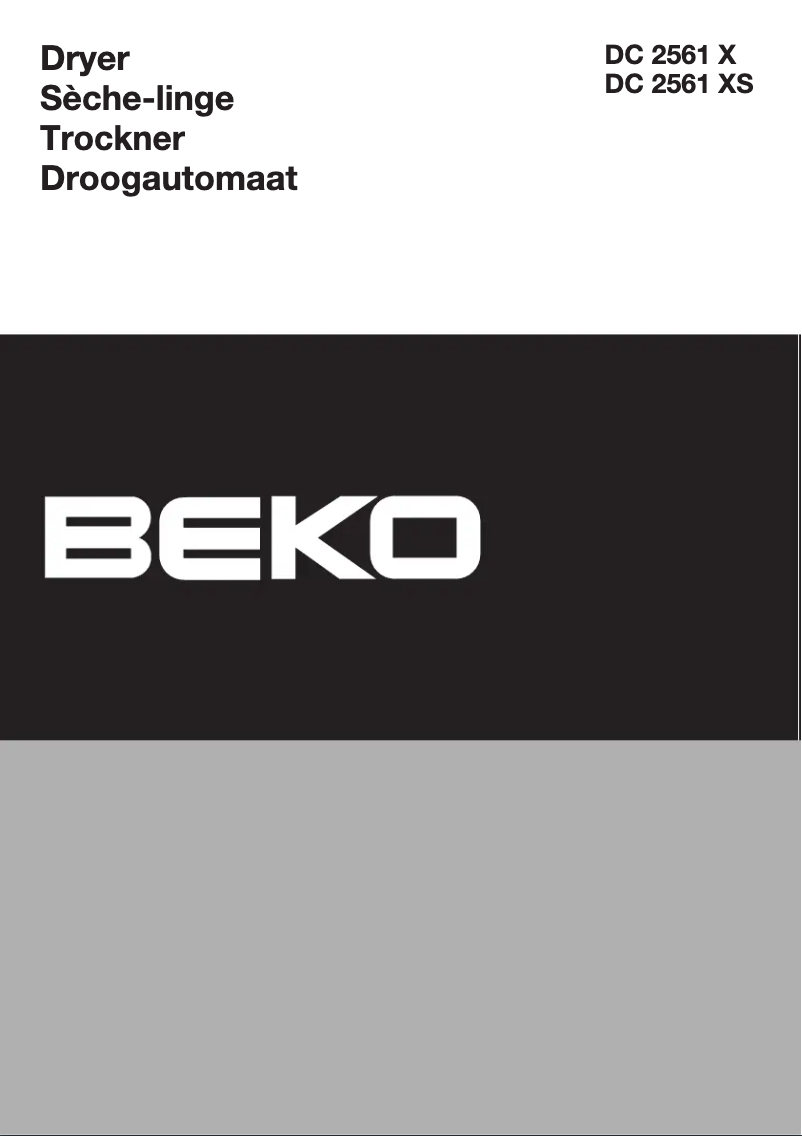 Page 1 de la notice Manuel utilisateur Beko DC 2561 XS