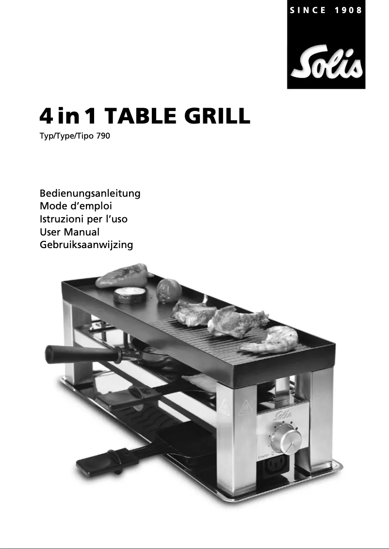 Image de la première page du manuel de l'appareil 4 in 1 Table Grill 790
