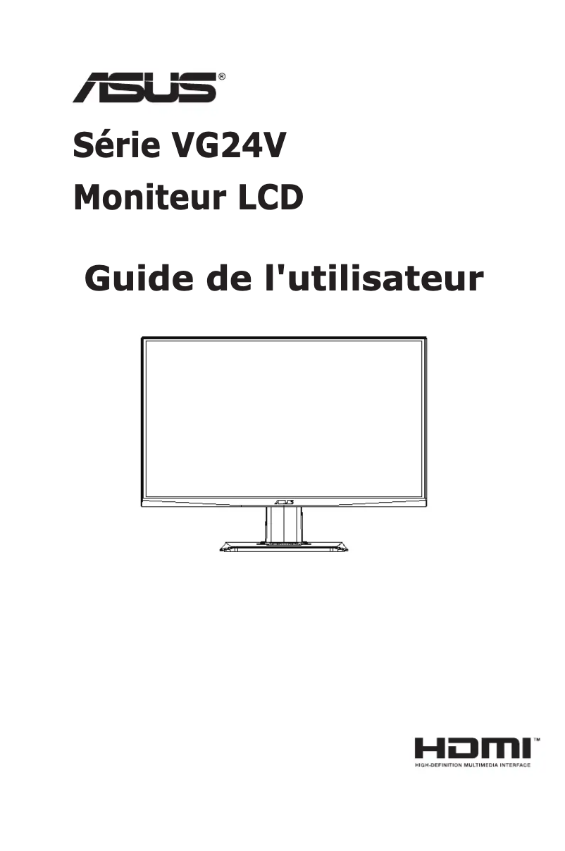 Page 1 de la notice Manuel utilisateur Asus TUF Gaming VG24VQE
