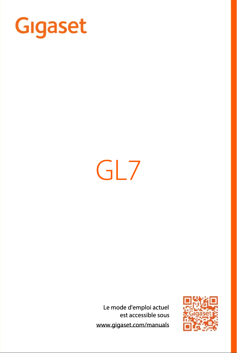 Page n°1 - Manuel utilisateur Gigaset GL7