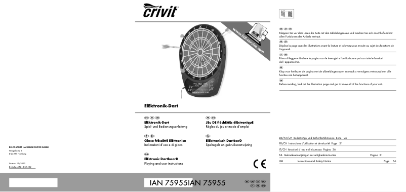 Page 1 de la notice Manuel utilisateur Crivit DS-1532