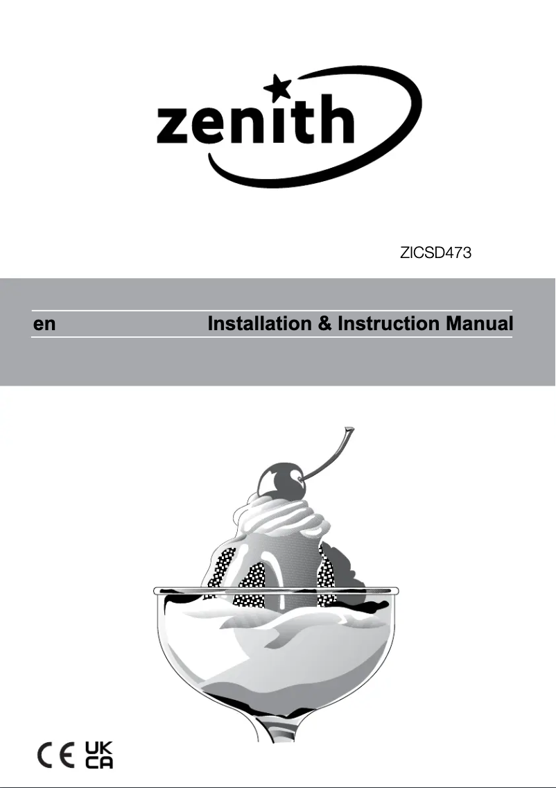 Image de la première page du manuel de l'appareil ZICSD473