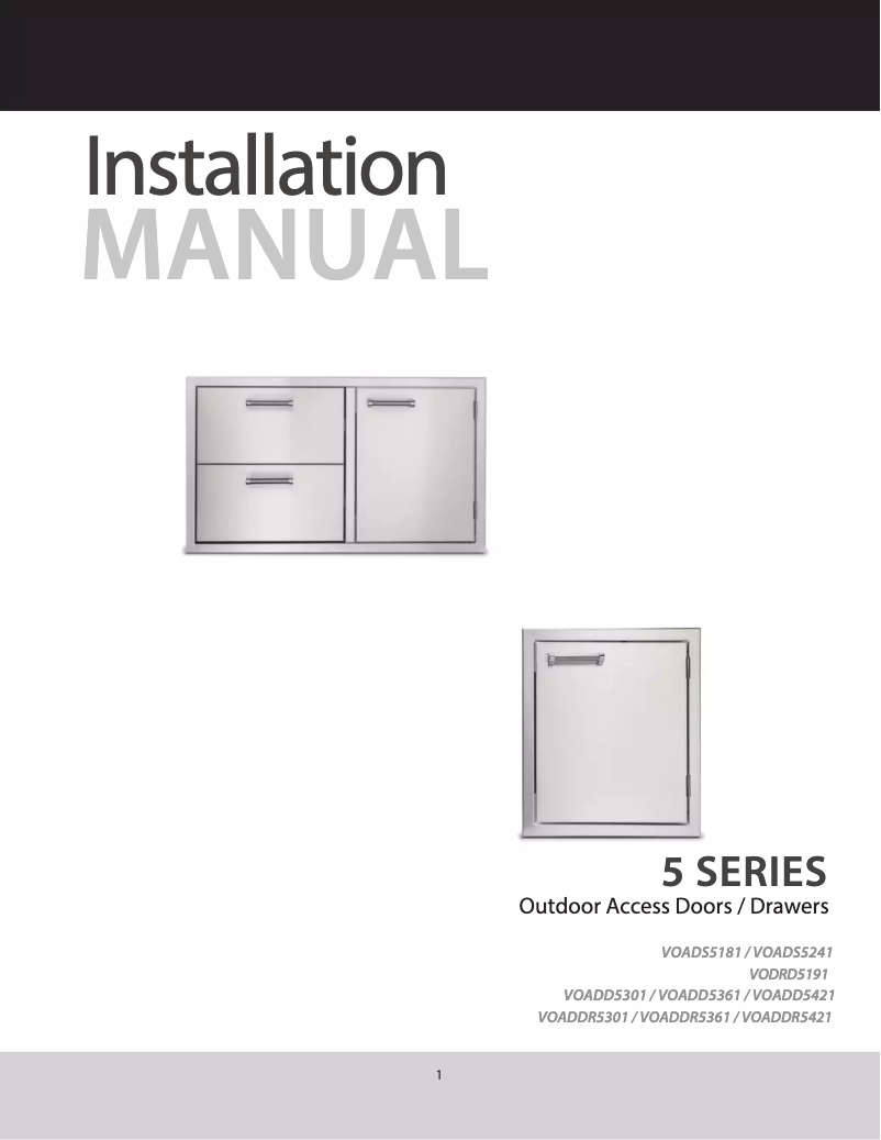 Page 1 de la notice Manuel utilisateur Viking VOADS5241SS