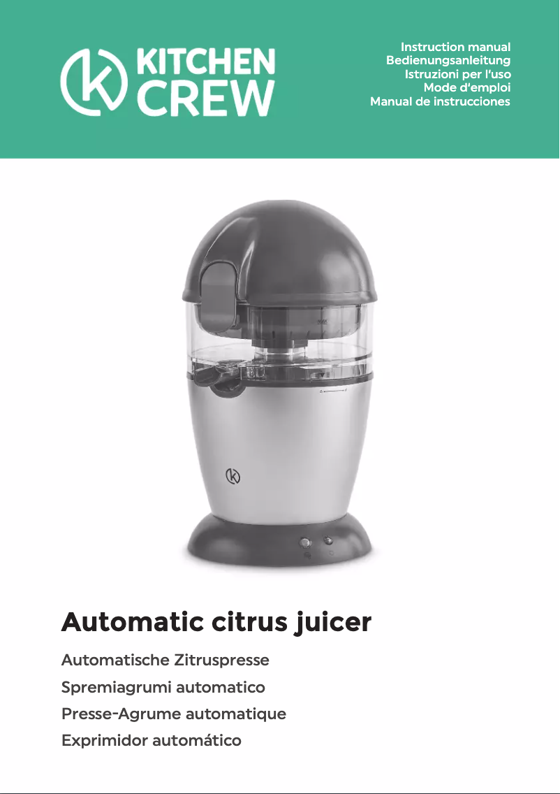 Page 1 de la notice Manuel utilisateur Kitchen Crew 943357