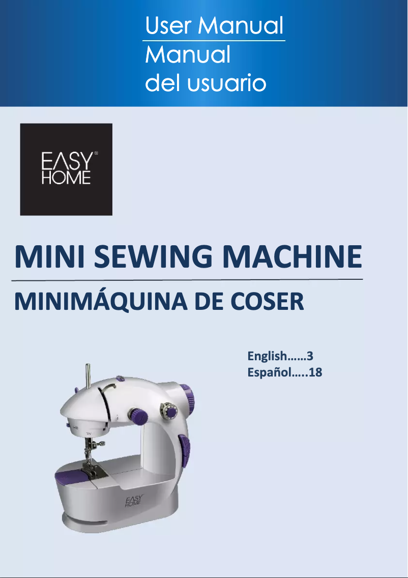 Page 1 de la notice Manuel utilisateur Easy Home Mini Sewing Machine MS-201