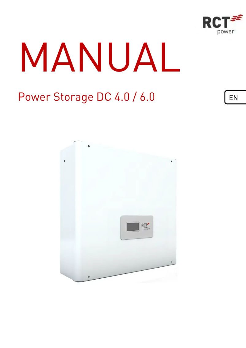 Página 1 del manual Manual de usuario RCT Power Power Storage DC 6.0