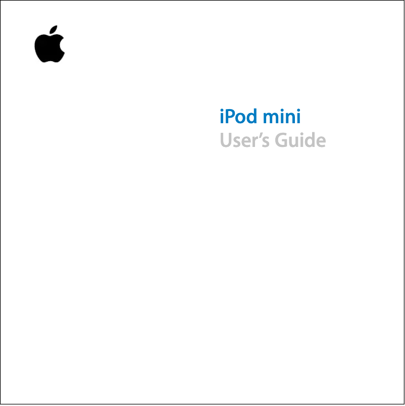 Page 1 de la notice Manuel utilisateur Apple iPod Mini