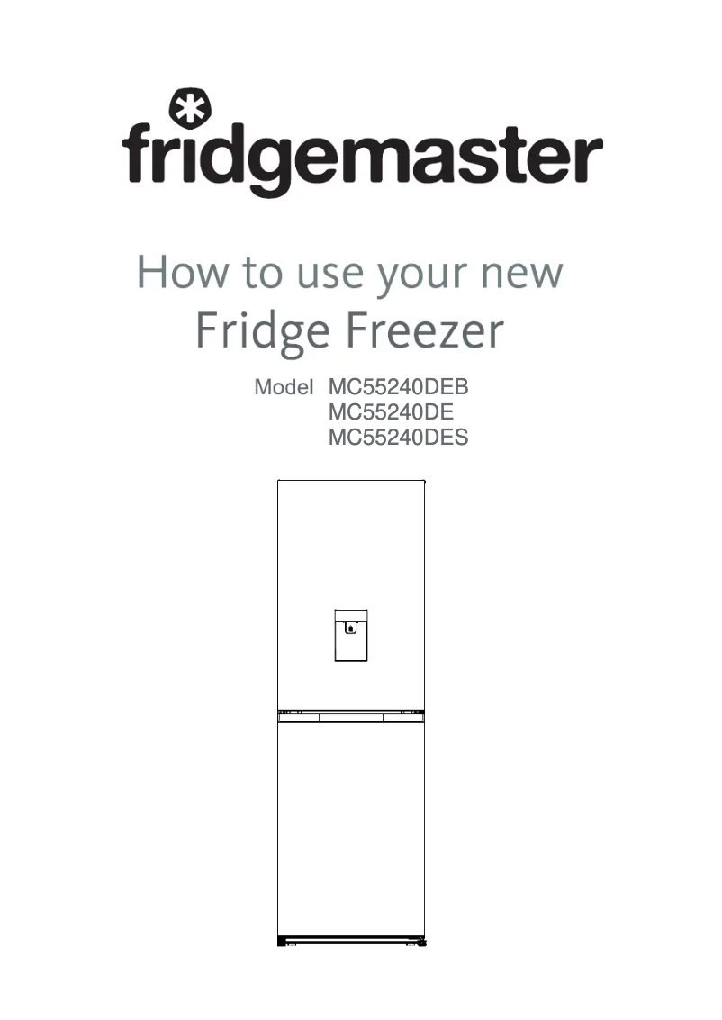 Page n°1 - Manuel utilisateur Fridgemaster MC55240DEB