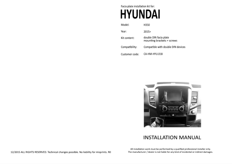 Imagen de la primera página del manual del dispositivo CA-HM-HYU.018