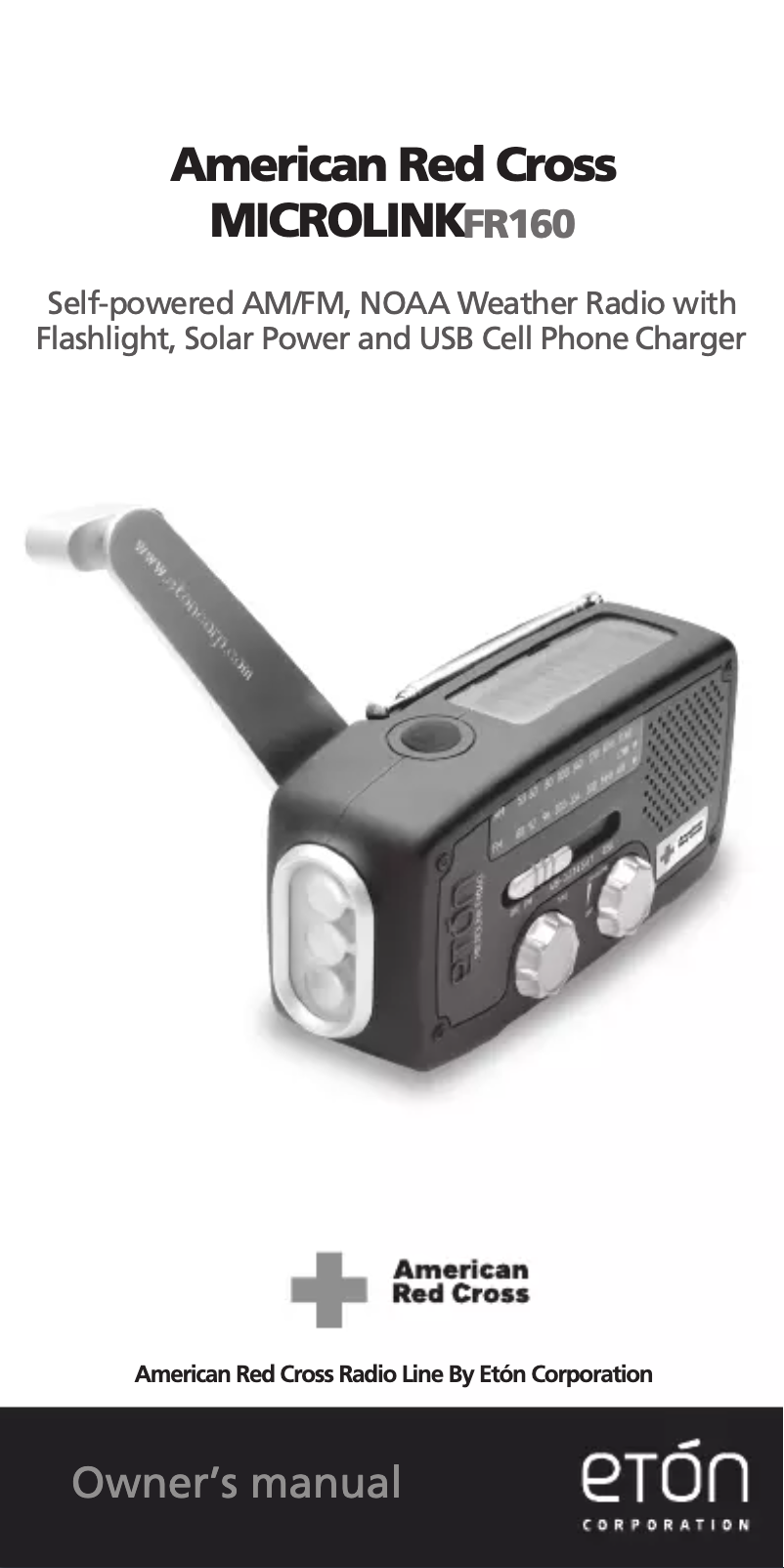 Page 1 de la notice Manuel utilisateur Eton FR160