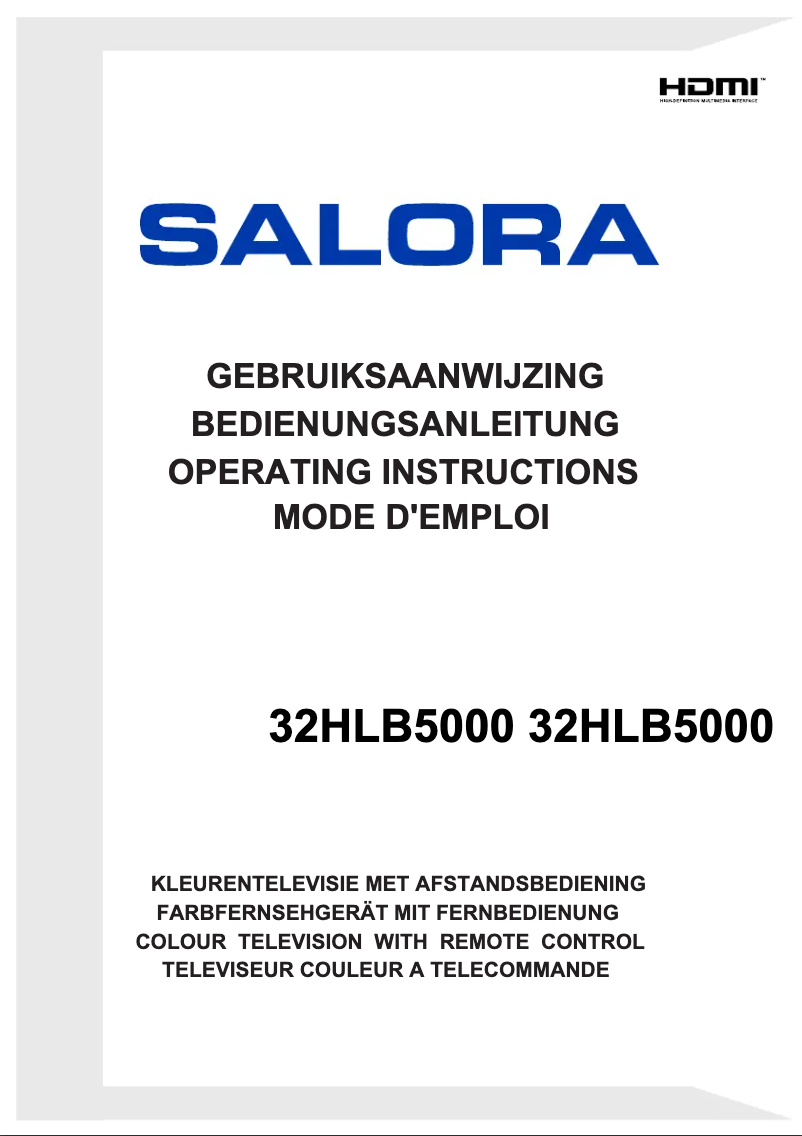 Page 1 de la notice Manuel utilisateur Salora 32HLB5000