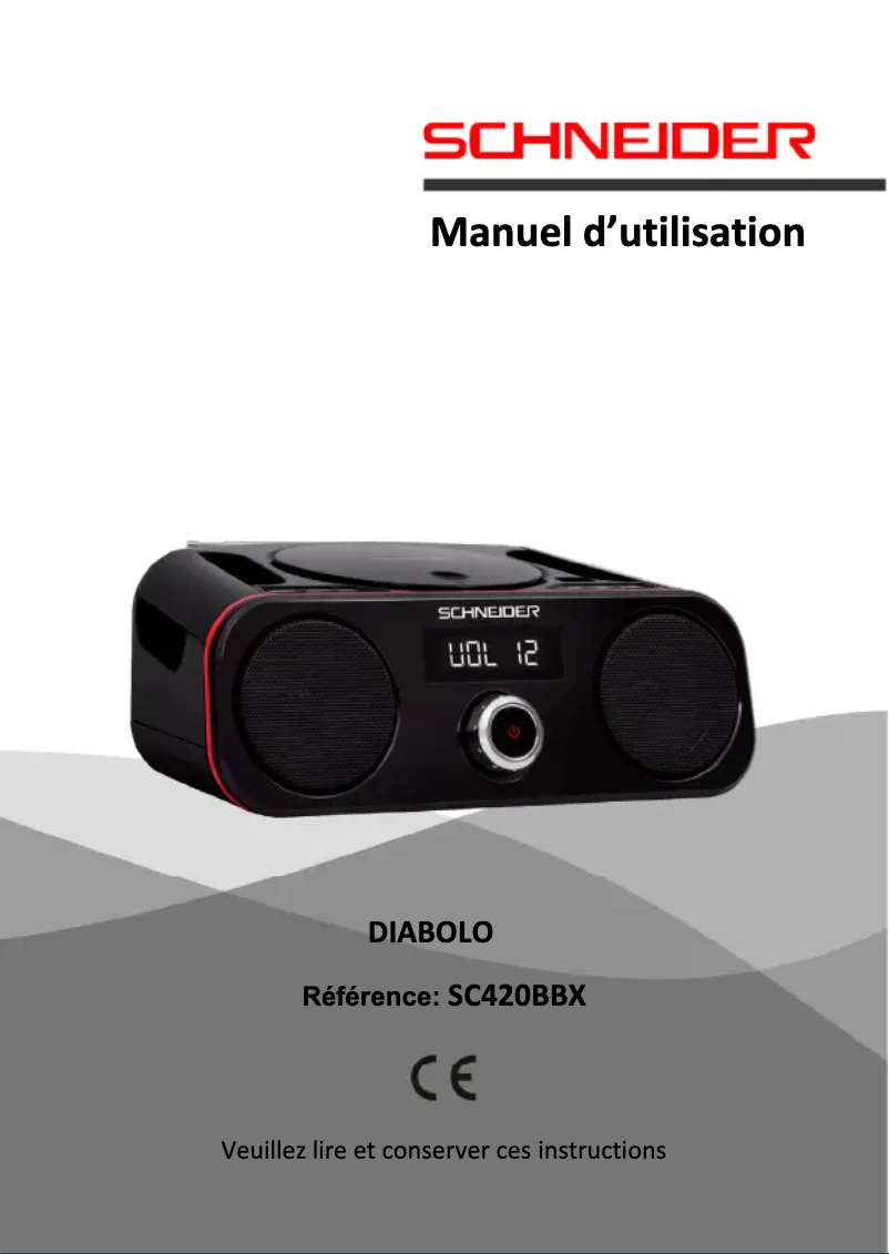 Imagen de la primera página del manual del dispositivo Diabolo SC420BBXBLK