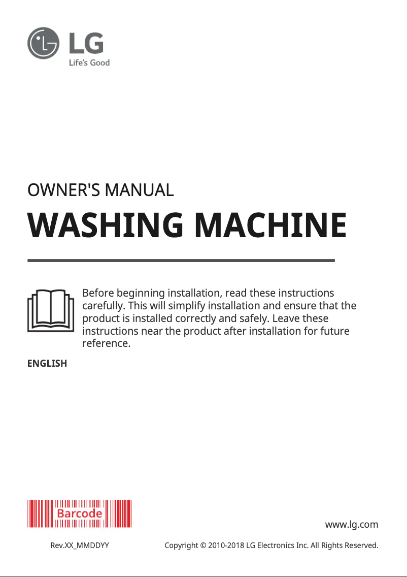 Page 1 de la notice Manuel utilisateur LG F4J3TN3WE