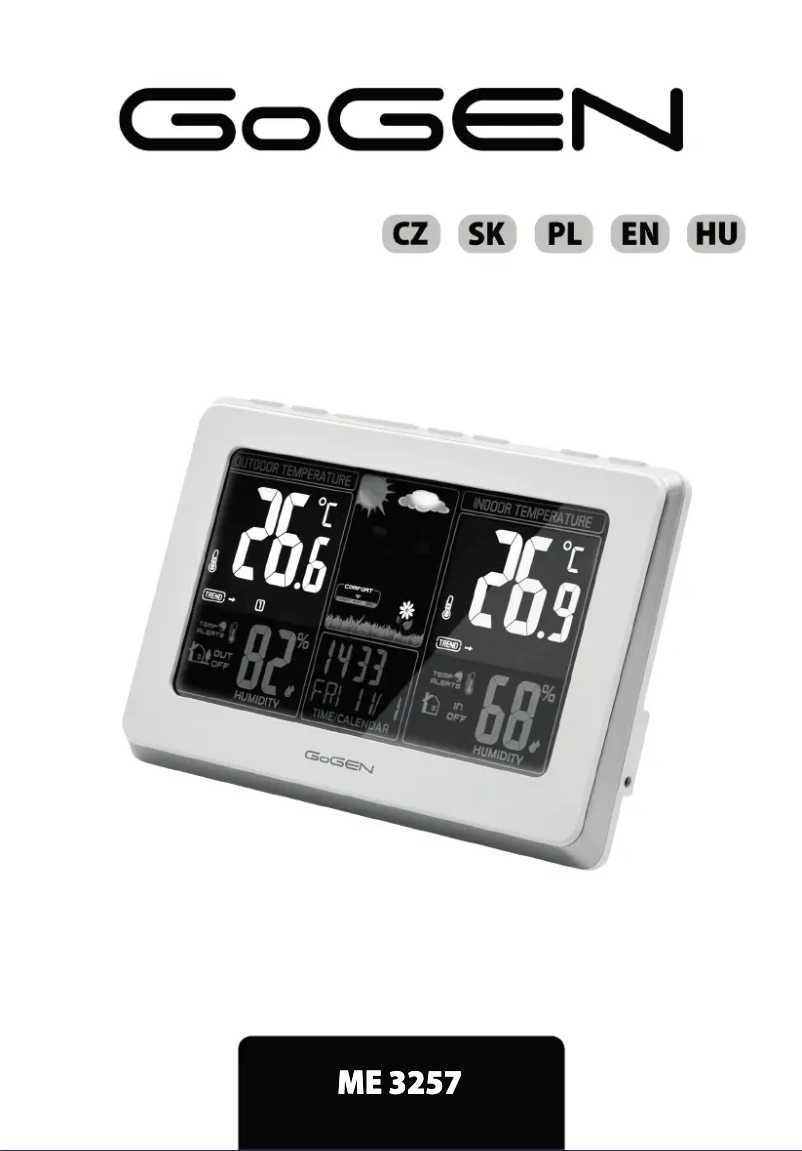 Page 1 de la notice Manuel utilisateur GoGen ME 3257