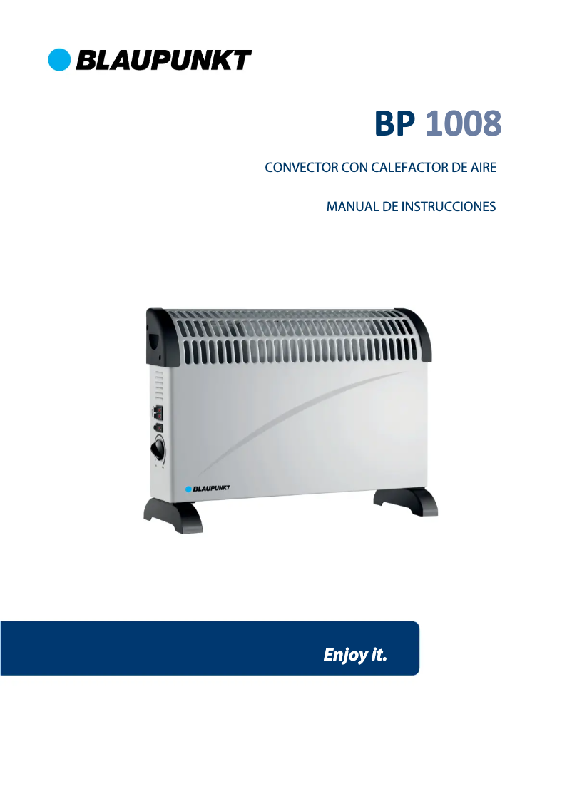 Page n°1 - Manuel utilisateur Blaupunkt BP1008