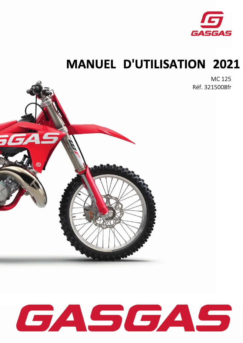 Image de la première page du manuel de l'appareil MC 125 (2021)