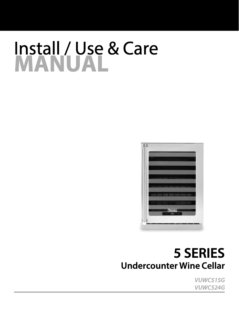 Page 1 de la notice Guide d'installation Viking VUWC524GSS