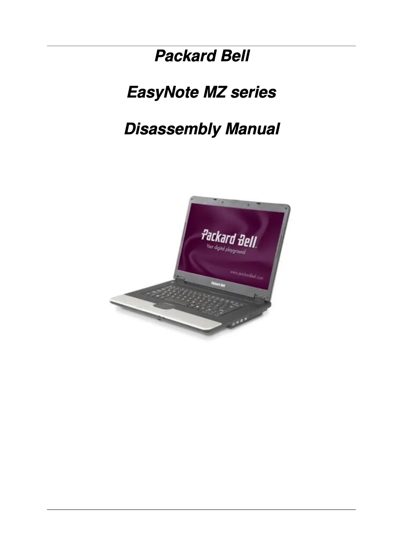 First page image of the manual for EasyNote MZ