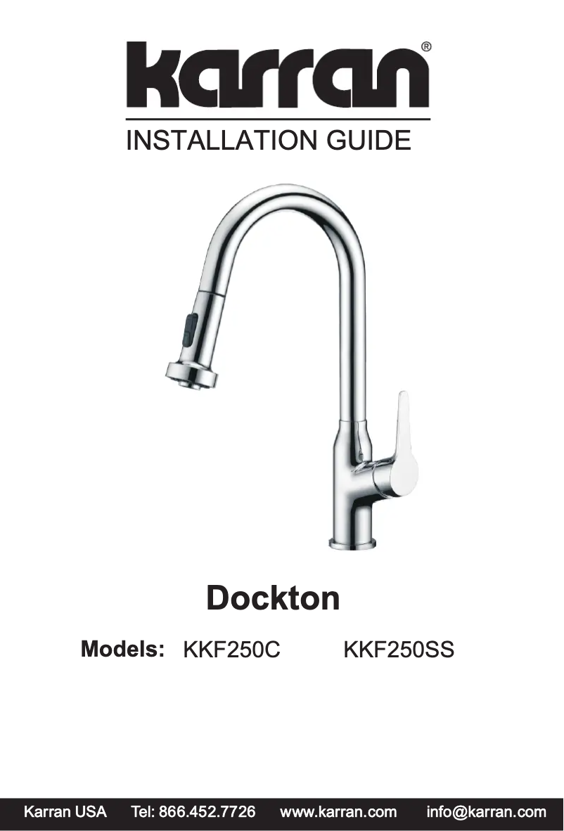 Page 1 de la notice Manuel utilisateur Karran Dockton KKF250C