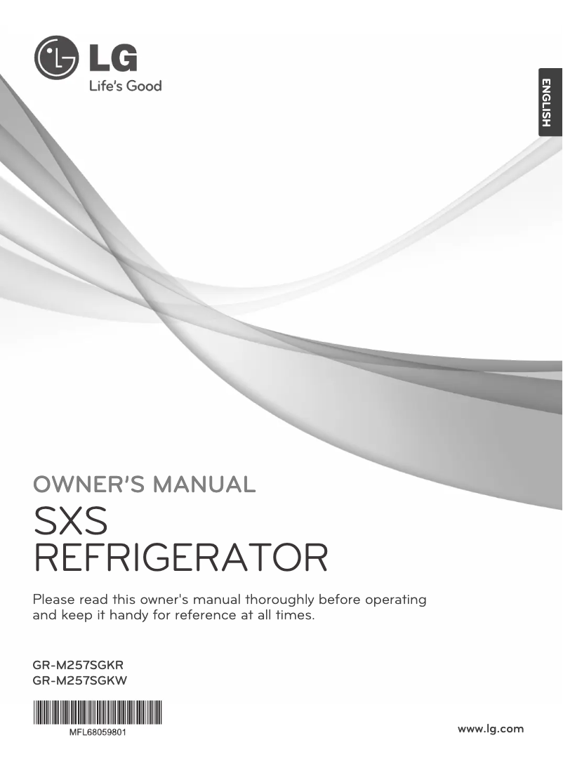 Page 1 de la notice Manuel utilisateur LG GR-M257SGKR