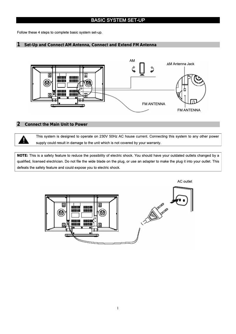 Page 1 de la notice Manuel utilisateur Soundmaster DISC4400