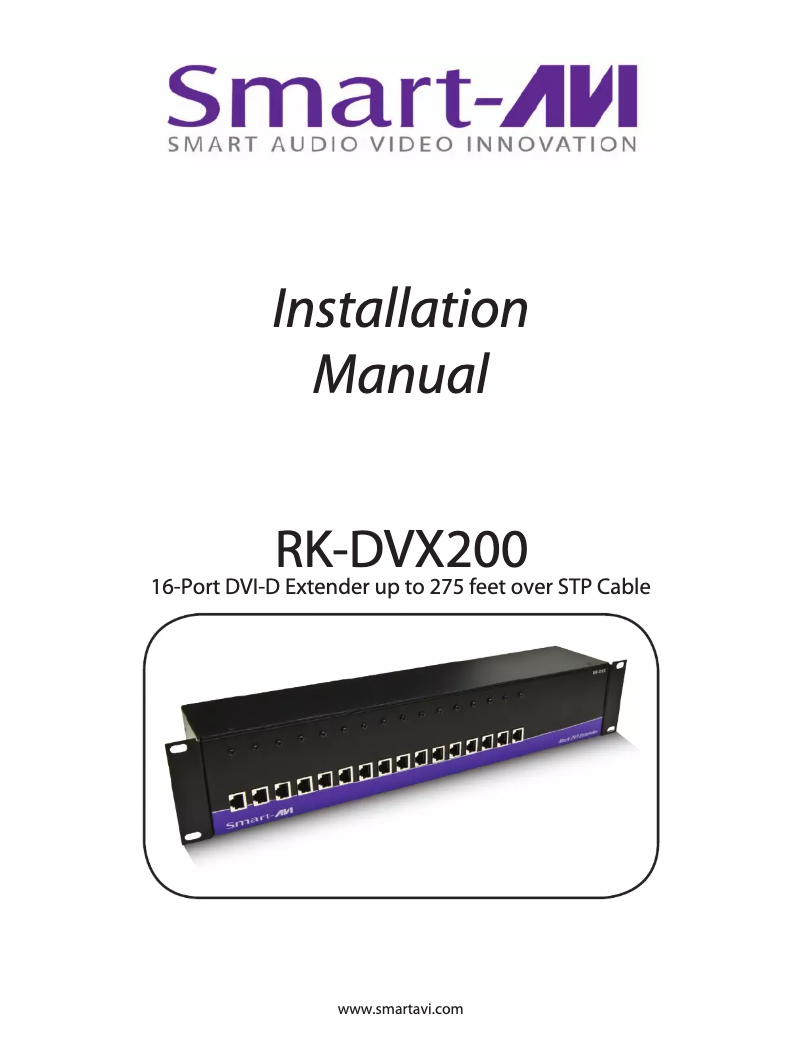 Image de la première page du manuel de l'appareil RK-DVX-TX8S