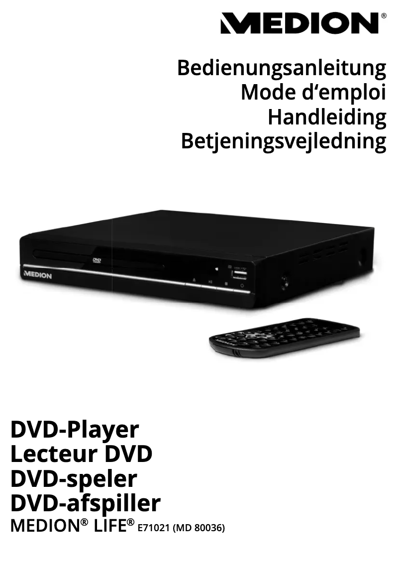 Page 1 de la notice Manuel utilisateur Medion LIFE P71021 (MD 80036)