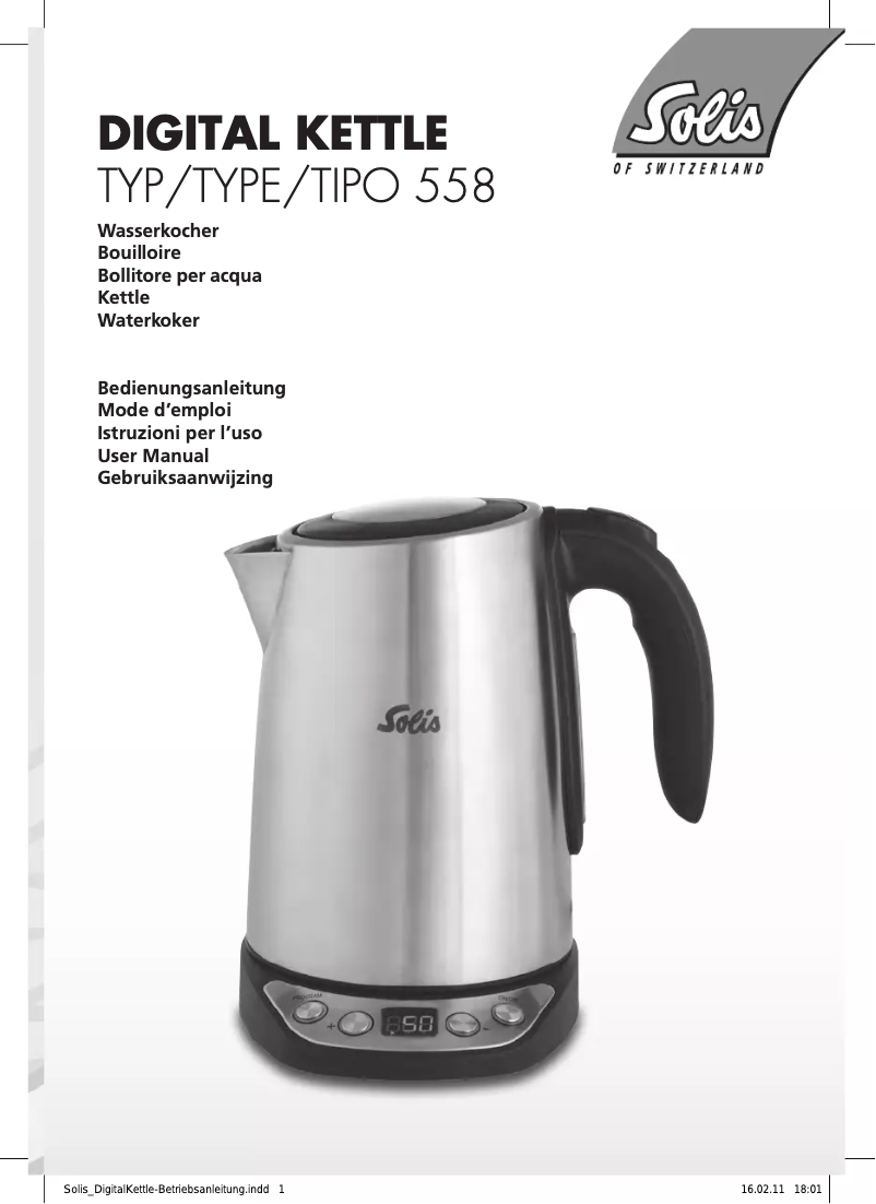 Page 1 de la notice Manuel utilisateur Solis 558