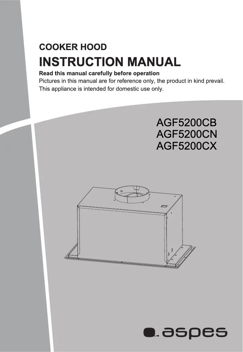 Page n°1 - Manuel utilisateur Aspes AGF5200CX