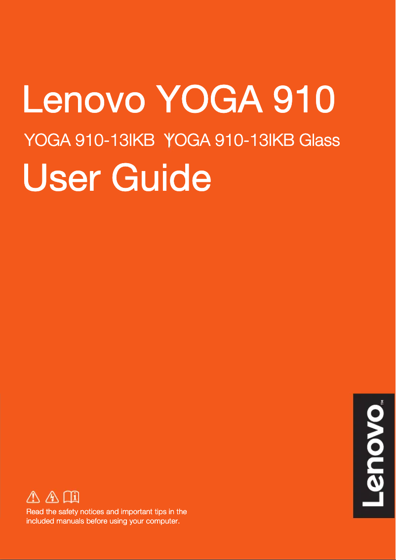 Page 1 de la notice Manuel utilisateur Lenovo IdeaPad Yoga 910