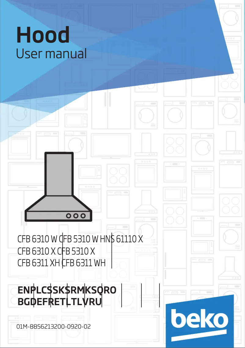 Page 1 de la notice Manuel utilisateur Beko CFB 6310 X