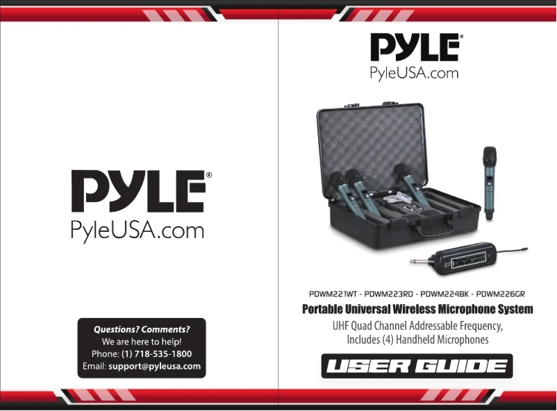 Page n°1 - Manuel utilisateur Pyle PDWM223RD
