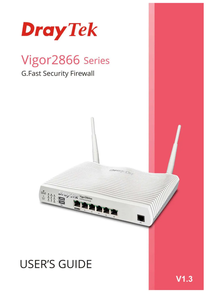 Page n°1 - Guide de démarrage rapide Draytek Vigor 2866AX