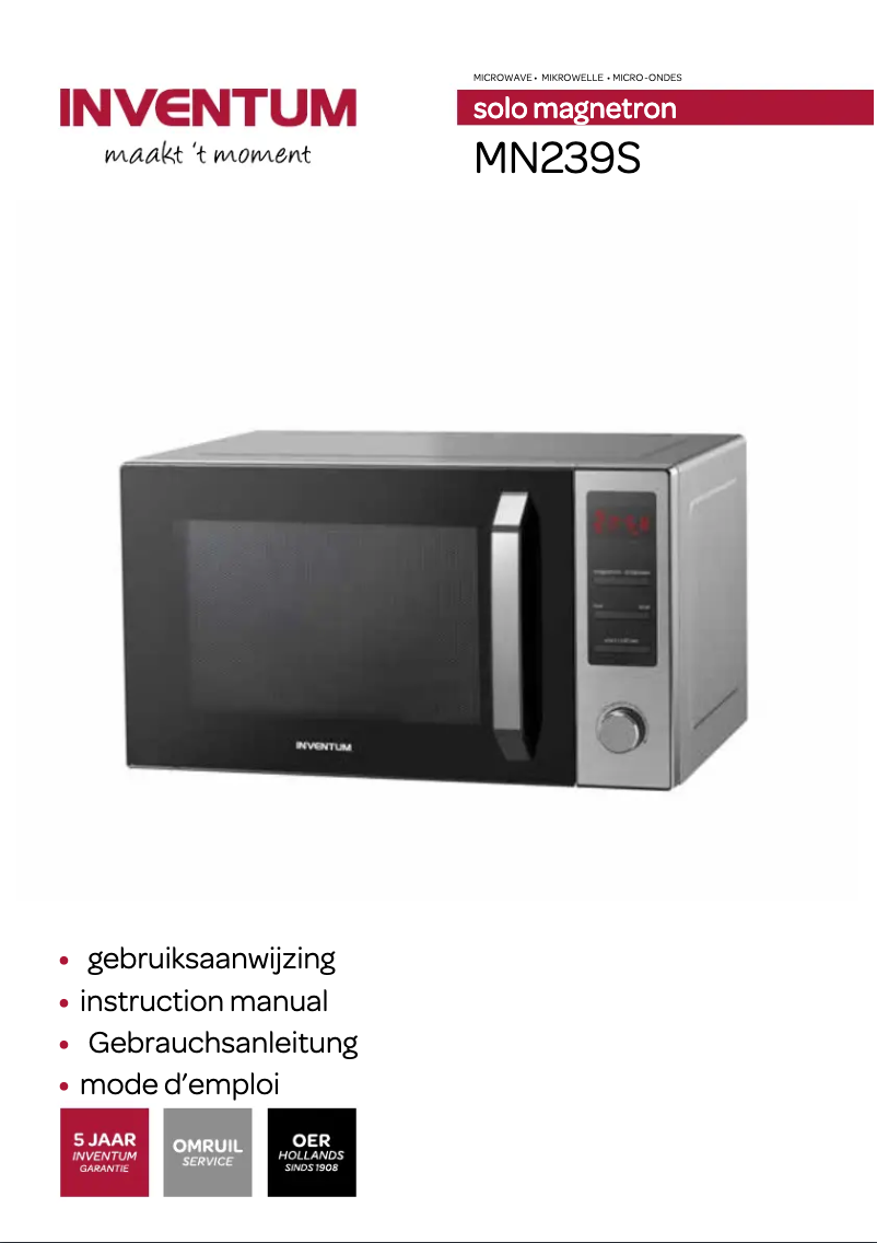 Page n°1 - Manuel utilisateur Inventum MN239S