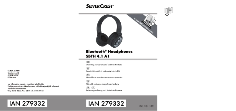 Page n°1 - Manuel utilisateur SilverCrest HG00593