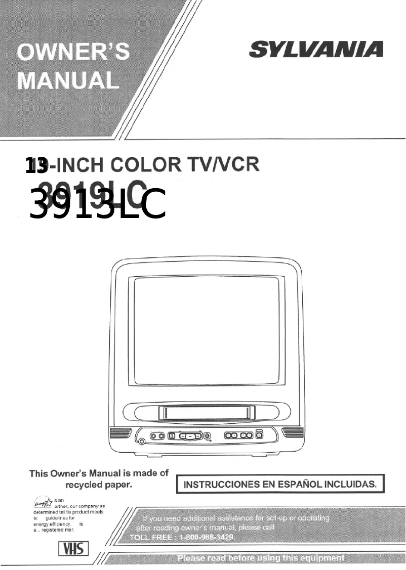 Page 1 de la notice Manuel utilisateur Sylvania 3913LC