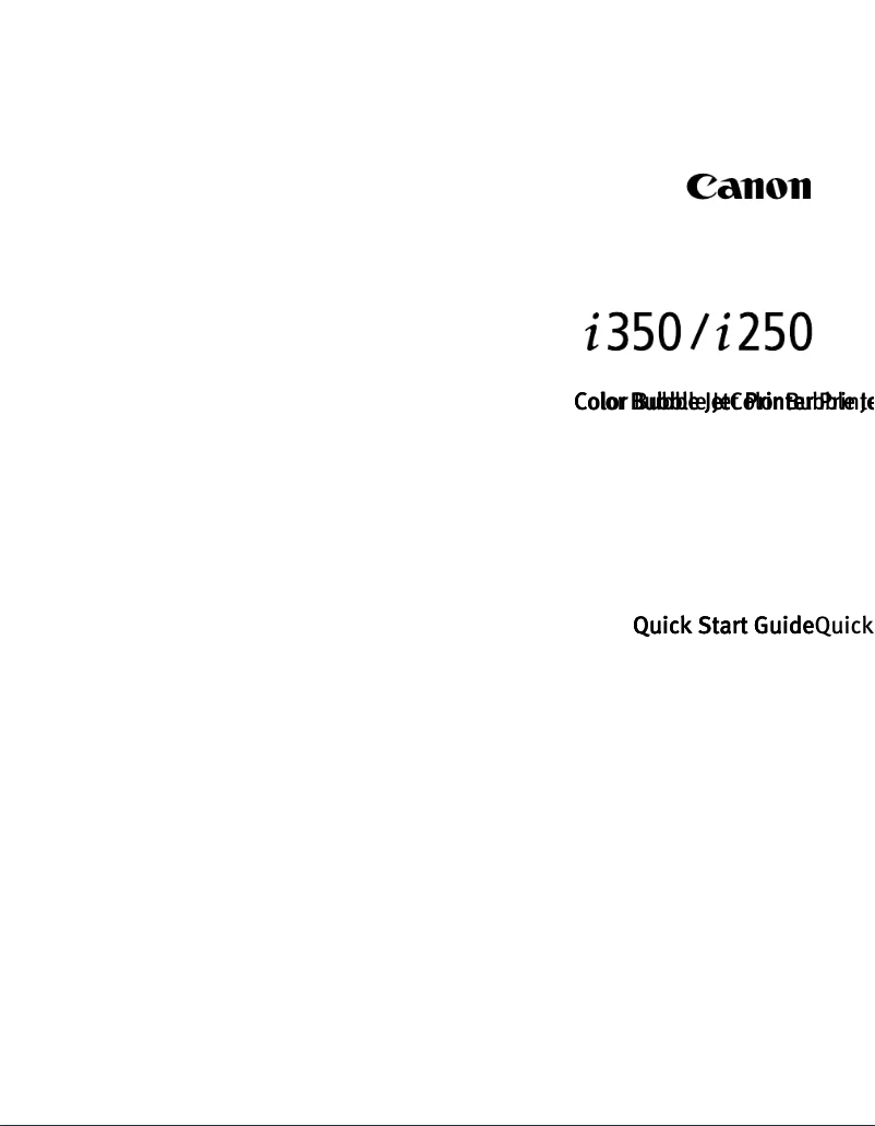 Page 1 de la notice Manuel utilisateur Canon Bubble Jet i250