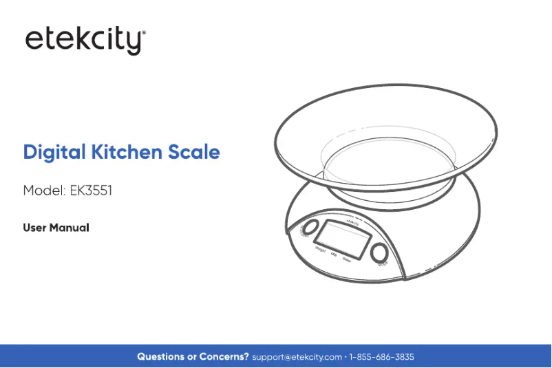 Page 1 de la notice Manuel utilisateur Etekcity EK3551