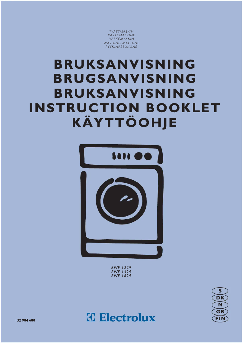 Page n°1 - Manuel utilisateur Electrolux EWF1229
