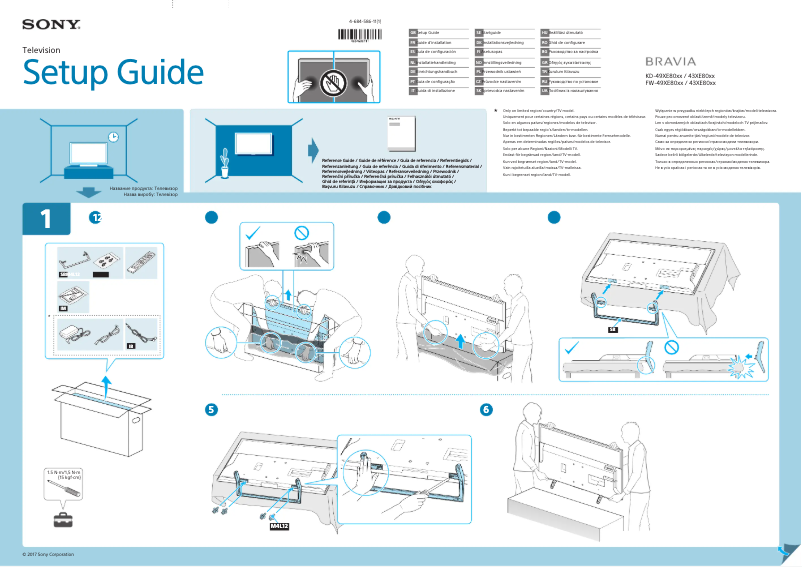 Page 1 de la notice Manuel utilisateur Sony KD-43XE8099