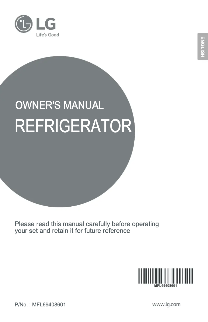 Page 1 de la notice Manuel utilisateur LG GL-051SQW