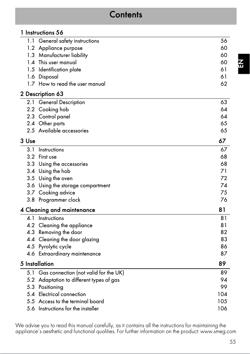 Page n°1 - Brochure Smeg C95GPX9-1