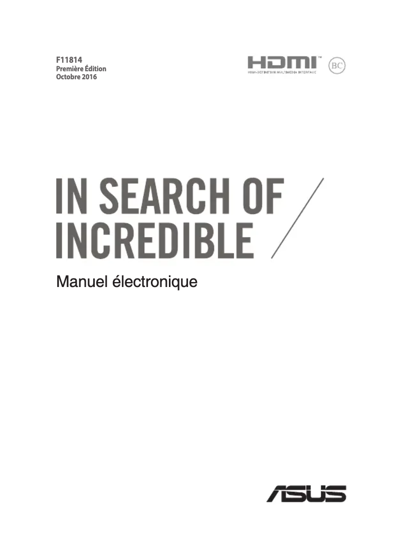 Image de la première page du manuel de l'appareil ROG GL753VE