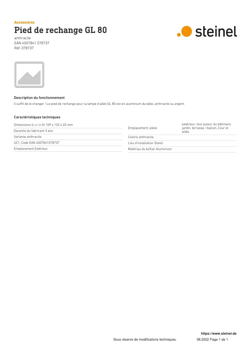 Image de la première page du manuel de l'appareil GL 80