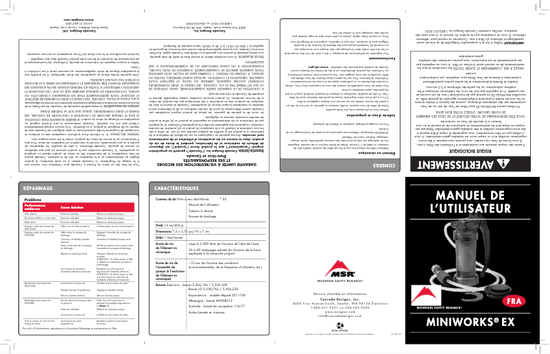 Imagen de la primera página del manual del dispositivo MiniWorks EX