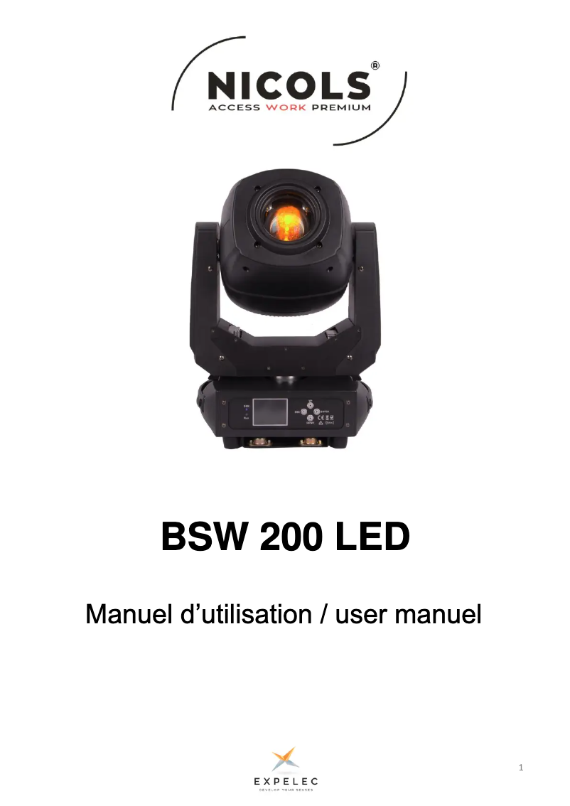 Page 1 de la notice Manuel utilisateur Nicols BSW 200 LED